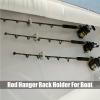 TuoP Boat Fishing Rod Hanger - Marine Fishing Reel Storage Rack Holder for Car RV Van Yacht Ship, Smooth Polished Aluminum (4 Set) view 4