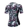 Bike Jersey Women's Cycling Jersey Zipper MTB Tops Apparel Mountain Road Bicycle Clothes Breathable Pro Team Biker Racing Shirts for Ladies Female Cycle Clothing Summer Skeleton Green Black XXL view 2