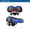 MTBHOME Dual Spring Mountain Bike Saddle Memory Foam Cushion Padded Bicycle Seat with Reflective Sticker and Central Relief Zone (Blue) view 2