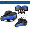 MTBHOME Dual Spring Mountain Bike Saddle Memory Foam Cushion Padded Bicycle Seat with Reflective Sticker and Central Relief Zone (Blue) view 3