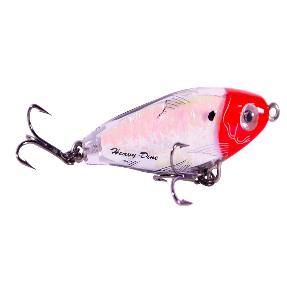 Mirrolure C18MR-11CP Heavy Dine Sinking Twitchbait Cl/Red Hd/Cr PRL 2 5/8in 7/16oz