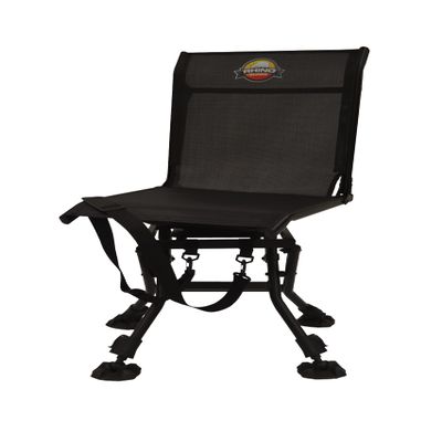 Rhino Outdoors RC-009 Deluxe Adjustable Hunting Chair with 360 Swivel Seat, Black