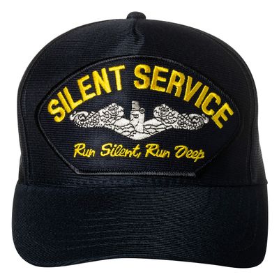 Artisan Owl United States Silent Service Run Silent Run Deep Emblem Patch Hat  Adjustable Baseball Cap (Navy Blue)