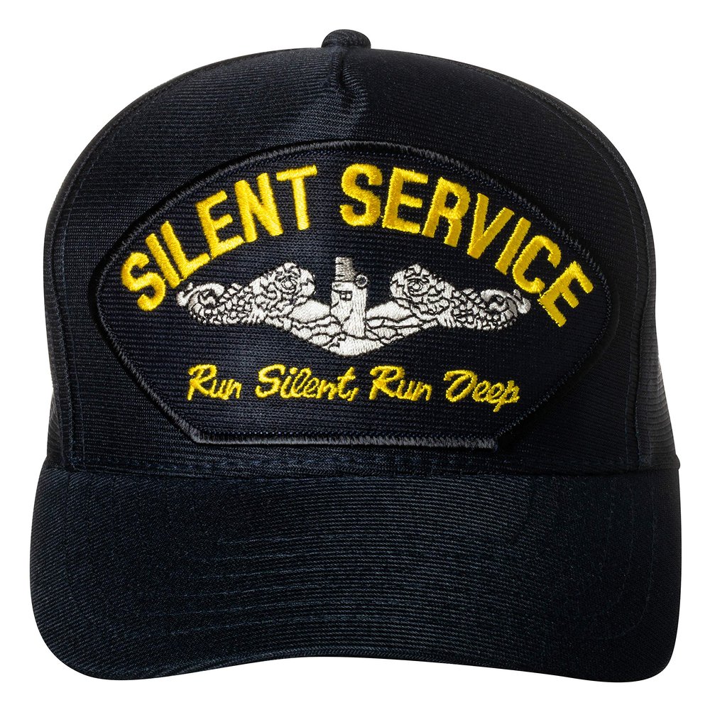Artisan Owl United States Silent Service Run Silent Run Deep Emblem Patch Hat  Adjustable Baseball Cap (Navy Blue)