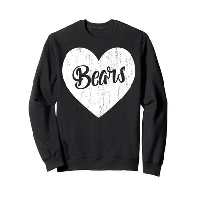 Bears School Sports Fan Team Spirit Mascot Cute Heart Gift Sweatshirt