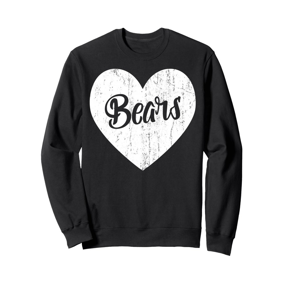 Bears School Sports Fan Team Spirit Mascot Cute Heart Gift Sweatshirt