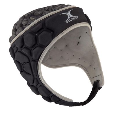 Gilbert Black/Silver Falcon 200 Rugby Scrum Cap (Medium)