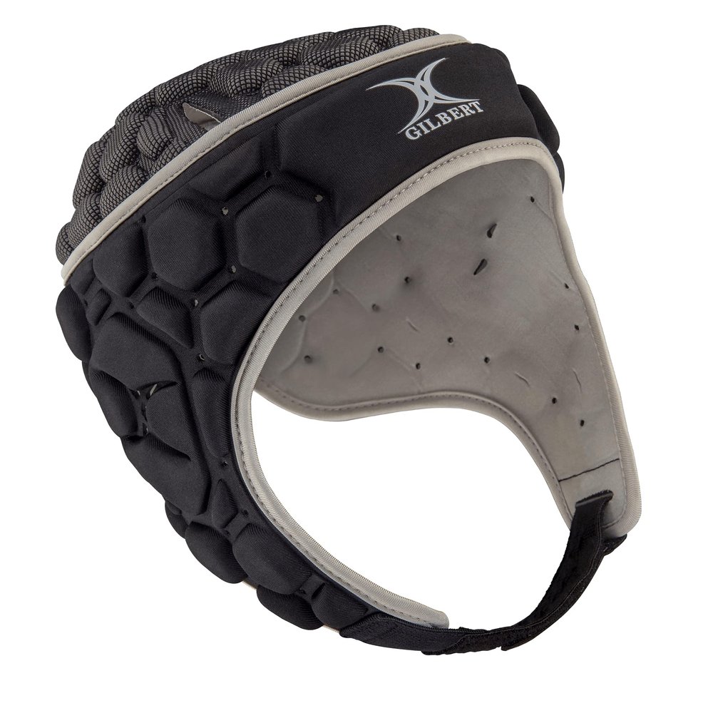 Gilbert Black/Silver Falcon 200 Rugby Scrum Cap (Medium)