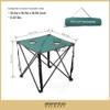 ARROWHEAD OUTDOOR 26 (66cm) Portable Camping Folding Table, 2 Cup Holders, Square, Carrying Case, Steel Frame, High-Grade 600D Canvas view 3