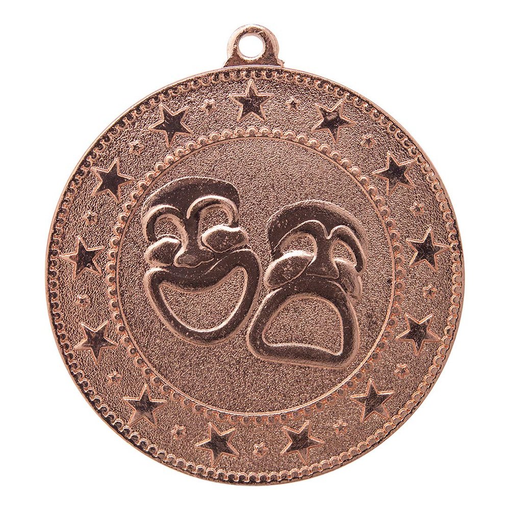 Express Medals Bronze Drama Medal Trophy Award with Neck Ribbon STDDSS12B 10PK