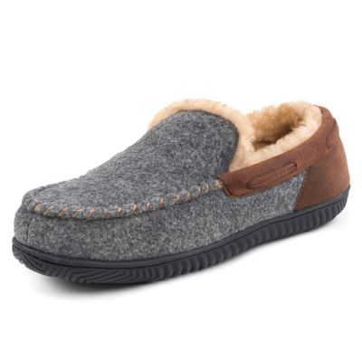 RockDove Men's Hearthfire Memory Foam Moc Slipper, Size 10 US Men, Charcoal