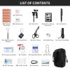 Kitgo Camping Emergency Tourniquet Survival Kit Safety First Aid Kit for Friend with Pro Tool Outdoor Survival Gear Tactical Small Molle Pouch for Home Hiking Hunting (Black) view 2