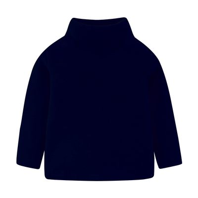 Mud Kingdom Little Boy Turtleneck Shirt Navy Blue Size 6 Fleece
