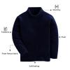 Mud Kingdom Little Boy Turtleneck Shirt Navy Blue Size 6 Fleece view 4
