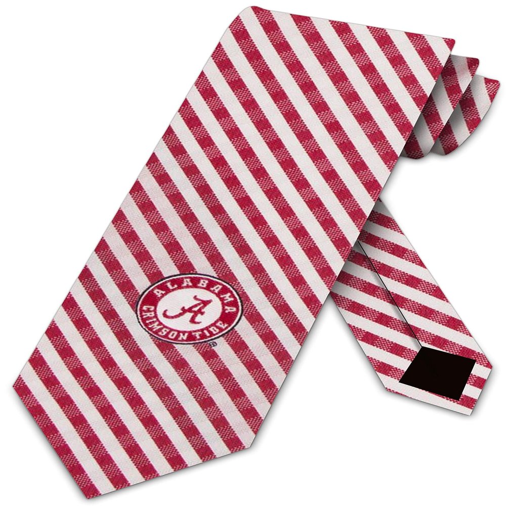 Eagles Wings Alabama Ties Crimson Tide Mens Neckties (Gingham Microfiber)