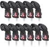 Craftsman Golf 11pcs /Set (4,5,6,7,8,9,A,S,P,L,X) USA US Flag Clover Leather Black Iron Covers Headcover view 1