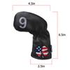 Craftsman Golf 11pcs /Set (4,5,6,7,8,9,A,S,P,L,X) USA US Flag Clover Leather Black Iron Covers Headcover view 3