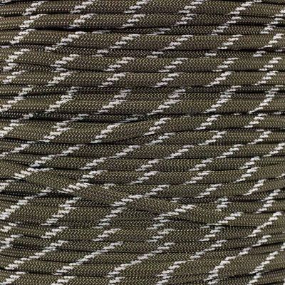 Glow in The Dark Paracord  7 Strand 550 Paracord with Glow in The Dark Tracers  for Crafting, Utility, and Recreational Uses (25 Feet, Olive Drab Glow in The Dark)
