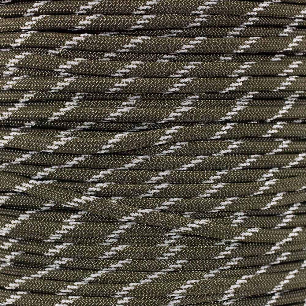 Glow in The Dark Paracord  7 Strand 550 Paracord with Glow in The Dark Tracers  for Crafting, Utility, and Recreational Uses (25 Feet, Olive Drab Glow in The Dark)