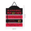 FOCO NHL Chicago Blackhawks Wood SignWood Man Cave Sign, Team Colors, One Size view 3