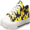 FOCO Michigan Wolverines NCAA Womens Low Top Repeat Print Canvas Shoes - 7