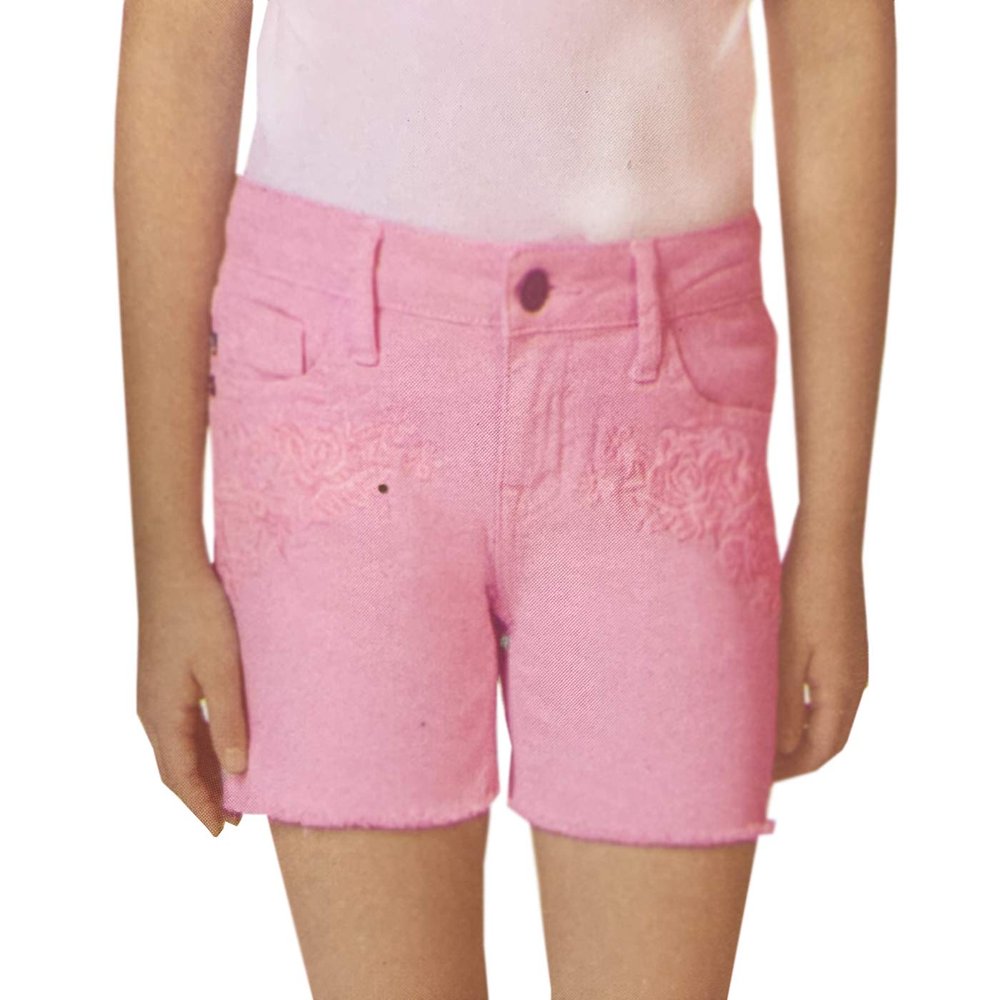 VIGOSS Girls Super Stretch Twill Mid-Shorts (Victory Pink, 14)
