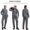 HOTSUIT Sauna Suit Women Durable Gym Workout Sauna Jacket Pants Sweat Suits, Grey, 3XL view 2
