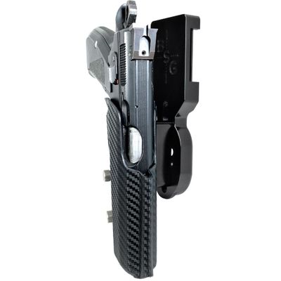 Pro Heavy Duty Competition Holster fits CZ 75-SP01 (Right-Hand Draw, Black/Carbon Fiber)