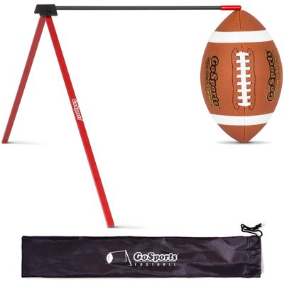 GoSports Football Kicking Tee Metal Place Kicking Stand for Field Goal Kicks - Portable Holder Compatible with All Football Sizes