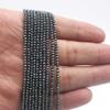 2mm Round Faceted Small Jewelry Loose Gemstone Beads Strand 15" Natural Stone for Necklace Bracelet DIY Design (#29 Green Hematite) view 2