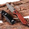 Blade Folding Wooden Handle Top Tactical Hunting Knife Survival view 1