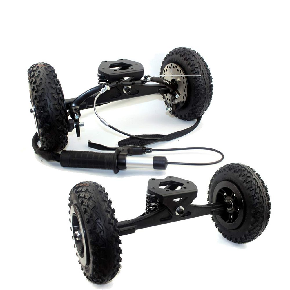 L-faster Mountainboarding Skateboard Trucks Offroad Boarding Spring Truck With Brake All Terrain Longboard Brake System (Brake with normal)