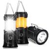 Colorcasa 3-in-1 Camping Lantern Portable Outdoor LED Flame Lantern Flashlights Solar Camping Lantern (Gold) view 2