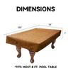 GSE Games & Sports Expert Billiard Pool Table Covers, 7'/8'/9' Waterproof & Tearproof Heavy Duty Leatherette Pool Table Covers (Several Colors Available, Russet - 8ft) view 4