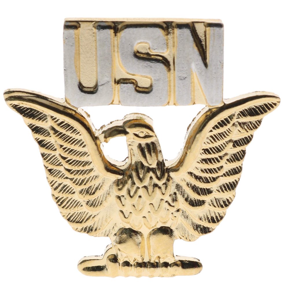USN Two Tone Eagle Insignia Hat or Lapel Pin HON14941 F4D35F
