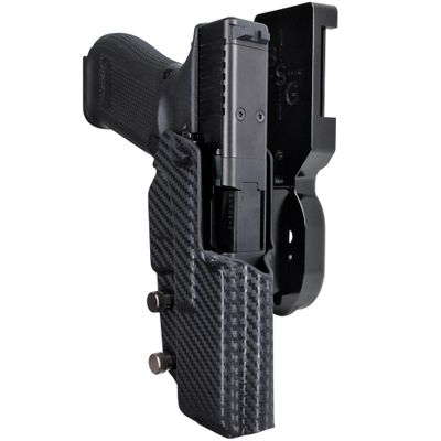 Pro Heavy Duty Competition Holster fits G17, G19, G22, G45 (All Gens) (Right-Hand Draw, Black/Carbon Fiber)