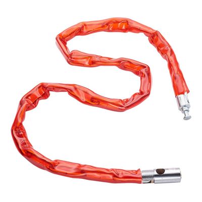 MroMax Chain Lock, 1000mm/39.37" Long, 4.5mm/0.18" Diameter Buckle, Red Covered Sleeve 1pcs