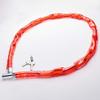 MroMax Chain Lock, 1000mm/39.37" Long, 4.5mm/0.18" Diameter Buckle, Red Covered Sleeve 1pcs view 2