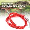MroMax Chain Lock, 1000mm/39.37" Long, 4.5mm/0.18" Diameter Buckle, Red Covered Sleeve 1pcs view 3