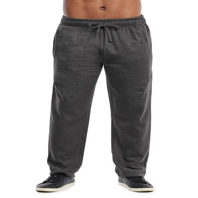 KNOCKER Sweatpants - Men's Active Stretch Open Bottom Terry Sweatpants with Pockets (S, Charcoal)