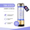 LevelUpWay 2025 Hydrogen Water Bottle Generator  New Technology Glass with SPE PEM Ionic Membrane  High Borosilicate Glass  13 Ounce (Gold)  Premium Hydration Solution view 2