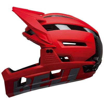 Bell Super Air R MIPS Adult Mountain Bike Helmet - Matte/Gloss Red/Gray (2023), Large (58-62 cm)