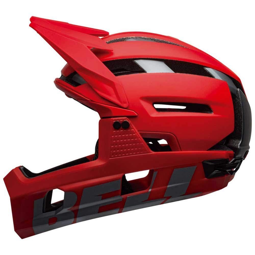 Bell Super Air R MIPS Adult Mountain Bike Helmet - Matte/Gloss Red/Gray (2023), Large (58-62 cm)