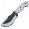 Whole Earth Supply D2 and 1095 Steel Tracker Fixed Blade Knife Blank, for Knifemaking (D2 Steel (Hammered), 4.5 Inch Blade) view 1