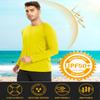 MAGCOMSEN Rashguard Shirts for Men Long Sleeve UV Sun Running Workout Fishing Hiking Swim UPF 50 Shirts Yellow view 2