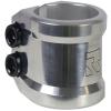 ROOT INDUSTRIES Lithium Double Clamp - Pro Trick Stunt Scooter Clamp - Compatible with Freestyle Bars Standard/Oversized - Variety of Colors - 2 Bolt 6mm Compression for Kick Push Scooter (Polished) view 1