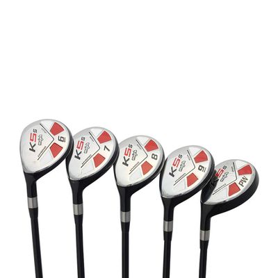 Left Handed Majek Golf +2 inch Over XL Big & Tall Mens All Hybrid Partial Set: #6, 7, 8, 9, PW Stiff Flex New Utility S Flex Club (Tall 6'3"+ / +2" Over) with Jumbo Black Pro Velvet Grip