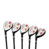 Left Handed Majek Golf +2 inch Over XL Big & Tall Mens All Hybrid Partial Set: #6, 7, 8, 9, PW Stiff Flex New Utility S Flex Club (Tall 6'3"+ / +2" Over) with Jumbo Black Pro Velvet Grip view 1