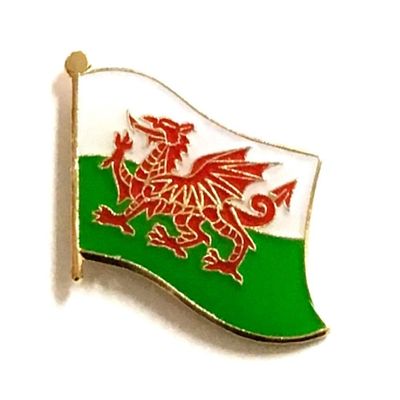 Wales Flag Lapel Pin Waving Country Pin Badge Travel Souvenir