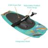 Xspec Kneeboard with Hook for Knee Surfing Boating Waterboarding with Padded Foam Surface, Aqua view 2